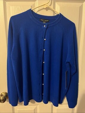Designers Originals Men's Cobalt Blue Button-Front Cardigan